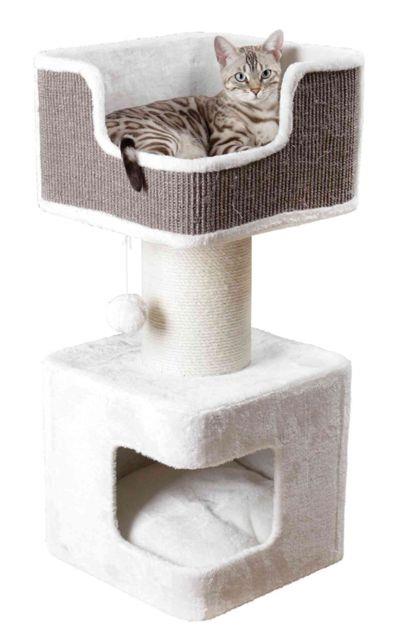 Ava scratching post XXL, 86 cm, white/grey